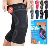 MODVEL Genouillère sport pour Homme et Femme - 2 Pièces Genouillere Ligamentaire Genou, Maintien De Compression Genoux, Genouillères Médicales Pour Arthrose, Course, Soulagement Douleur Genou