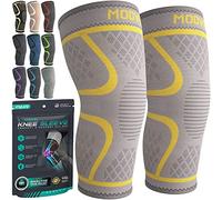 MODVEL Genouillère sport pour Homme et Femme - 2 Pièces Genouillere Ligamentaire Genou, Maintien De Compression Genoux, Genouillères Médicales Pour Arthrose, Course, Soulagement Douleur Genou