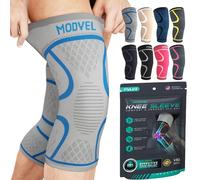 MODVEL Genouillère sport pour Homme et Femme - 2 Pièces Genouillere Ligamentaire Genou, Maintien De Compression Genoux, Genouillères Médicales Pour Arthrose, Course, Soulagement Douleur Genou