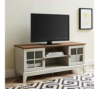 MODWAY EEI-2544-WAL-WHI ISLE 47 "Stand TV, Walnut Blanc
