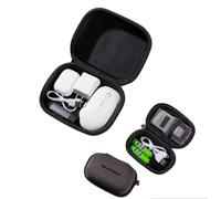 Moë & Mirakime Lot de 3 Boîtes de Rangement Universelles - 2 Formats Compacts + 1 Grand Format - Étuis Zippés pour Chargeur, Câbles, Écouteurs et Disque Dur 2,5 Pouces - Organisateur Voyage, Noir