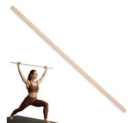 MOE UHANE® Barre de gymnastique en bois 100 cm pour l'exercice, le yoga, le fitness, la mobilité et l'équilibre, barre d'étirement pour enfants et adultes, bois naturel