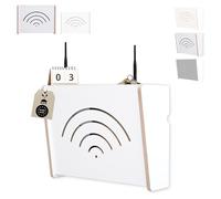 MOE UHANE Cache-routeur WiFi, Cache routeur, étagère pour routeur avec Cache Coulissant, Organisateur d’Espace pour routeur, boîte pour Modem et routeur, boîtier routeur, Montage Mural