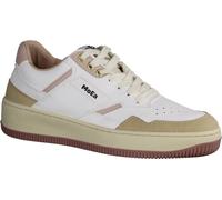Moea GEN1-6238 baskets végétaliennes + durables pour femmes en blanc/rose, semelle amovible - Chaussures femme Top Trends, Blanc, 60 % pu à base d'eau + 40 % pet 