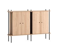 MOEBE Armoire Shelving System Cabinet Chêne-black. 163x115x35 cm. S.115.2.E