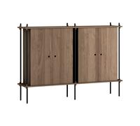 MOEBE Armoire Shelving System Cabinet Chêne fumé-black. 163x115x35 cm. S.115.2.E