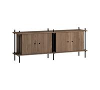 MOEBE Buffet Shelving System Chêne fumé-black. 163x65x35 cm. S.65.2.D