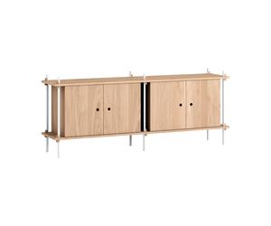 MOEBE Buffet Shelving System Chêne-white. 163x65x35 cm. S.65.2.D