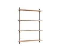 MOEBE Étagère murale Wall Shelving Chêne-warm grey. 92x115x17.5 cm. WS.115.1