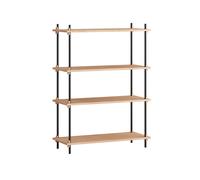 MOEBE Étagère Shelving System classic Chêne-black. 86x115x35 cm. S.115.1.A