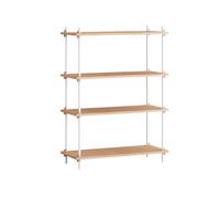 MOEBE Étagère Shelving System classic Chêne-white. 86x115x35 cm. S.115.1.A