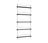 MOEBE Porte-revues Magazine Shelving Black-acier inoxydable. 85x180x7 cm. MS.180.1