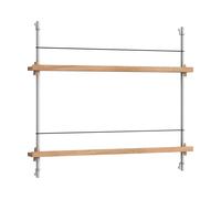 MOEBE Porte-revues Magazine Shelving Chêne-acier inoxydable. 85x65x7 cm. MS.65.1