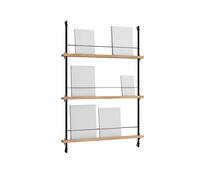 MOEBE Porte-revues Magazine Shelving Chêne-black. 85x115x7 cm. MS.115.1