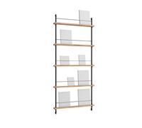 MOEBE Porte-revues Magazine Shelving Chêne-black. 85x180x7 cm. MS.180.1