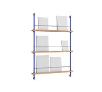 MOEBE Porte-revues Magazine Shelving Chêne-deep blue. 85x115x7 cm. MS.115.1