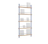MOEBE Porte-revues Magazine Shelving Chêne-deep blue. 85x180x7 cm. MS.180.1