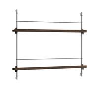 MOEBE Porte-revues Magazine Shelving Chêne fumé-acier inoxydable. 85x65x7 cm. MS.65.1