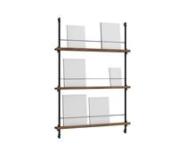 MOEBE Porte-revues Magazine Shelving Chêne fumé-black. 85x115x7 cm. MS.115.1