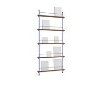 MOEBE Porte-revues Magazine Shelving Chêne fumé-deep blue. 85x180x7 cm. MS.180.1