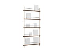MOEBE Porte-revues Magazine Shelving Chêne fumé-warm grey. 85x180x7 cm. MS.180.1