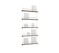 MOEBE Porte-revues Magazine Shelving Chêne fumé-white. 85x180x7 cm. MS.180.1