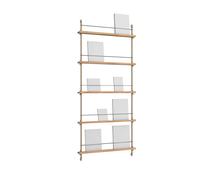 MOEBE Porte-revues Magazine Shelving Chêne-warm grey. 85x180x7 cm. MS.180.1