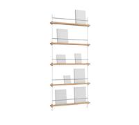 MOEBE Porte-revues Magazine Shelving Chêne-white. 85x180x7 cm. MS.180.1