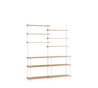 MOEBE S.200.2.D Système D'étagère Chêne/blanc