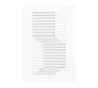MOEBE Œuvre d'art en relief lignes décalées 21x29.7 cm Blanc cassé