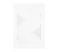 MOEBE Œuvre d'art en relief lignes organiques 14.8x21 cm Blanc cassé