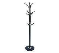 HAKU Portemanteau chromé, noir, marbre, métal – H 179 x Ø 40 cm – Style moderne