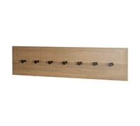 Möbel garderobe Murale chêne, Noir, MDF, métal Dim. L 80 cm x H 20 cm x P 5 ...