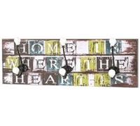 Möbel garderobe Murale Motif, Noir, céramique, MDF, métal Dim. L 60 cm x H 2...