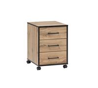 Möbelpartner Montana 146466 Caisson À roulettes, Décor Maison De Campagne en Chêne, 40,1 x 50 x 57 cm