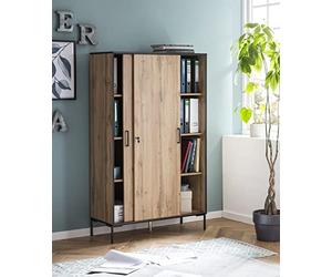 Möbelpartner Montana 701724 Armoire De Classement, 100,1 x 41 x 163,8 cm, Décor Maison De Campagne en Chêne