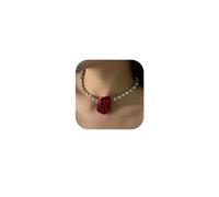 MOEEIJEW Collier ras du cou en cristal rose pour femme, one size, Métal, Pas de gemme