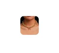 MOEEIJEW Collier ras du cou en or épais avec nœud pour femme, one size, Métal, Pas de gemme