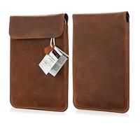 MOELECTRONIX Étui de protection en cuir véritable pour liseuse Pocketbook Touch HD 3 | Touch Lux 4 | Étui de protection fin avec fermeture magnétique | Marron 6"