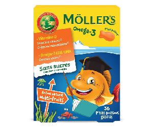 Möller’s Oméga-3 P’tits poissons Multifruit 36 gommes