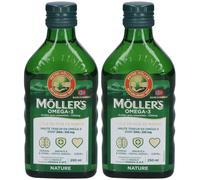 Möller's Omega 3 Huile de Foie Morue Sans Arôme 2x250 ml