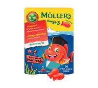 Möller's Omega-3 P'tits Poissons 36 Gommes - Fraise