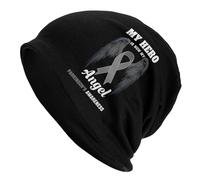 Moelleux Capuche Tricotée Mon Héros Est Maintenant Mon Ange Sensibilisation À La Maladie De Parkinson Bonnet De Loisirs Classique Bonnet De Nuit pour Ski, Le Sport, Jogging