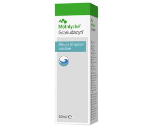 Mölnlycke® Granudacyn® Solution d’irrigation des plaies Fluide 50 ml