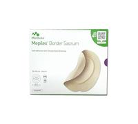 Mölnlycke Mepilex Border Sacrum 15x15 cm | Pansement Mousse Silicone 5 Couches pour Escarres Sacrées | Technologie Safetac | 5 Pièces.