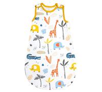 MOEMOE BABY Gigoteuse Été 0.5 Tog Gigoteuse Bébé en Coton Sac de Couchage pour Fille et Garçon,Gigoteuse sans Manches, Lavable,Couverture D'emmaillotage, Girafe,6-12 Mois,M