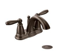 Moen 6610orb Alexanders de mélangeur basse Arc de salle de bain robinet avec vidange Assembly, Bronze huilé