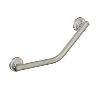 Moen Barre d'appui de douche coude en acier inoxydable de 40,6 cm de scurit pour salle de bain en nickel bross pour personnes handicapes ou