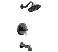Moen Belfield M-CORE 2-Series Kit de garniture de baignoire et douche à 1 poignée avec pommeau de douche Eco-Performance, valve requise, UT2313EPBL