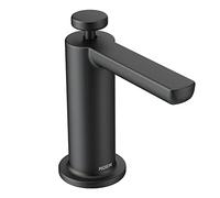 Moen S3947BL Distributeur de savon de cuisine moderne avec bouteille rechargeable au-dessus de l'évier, noir mat